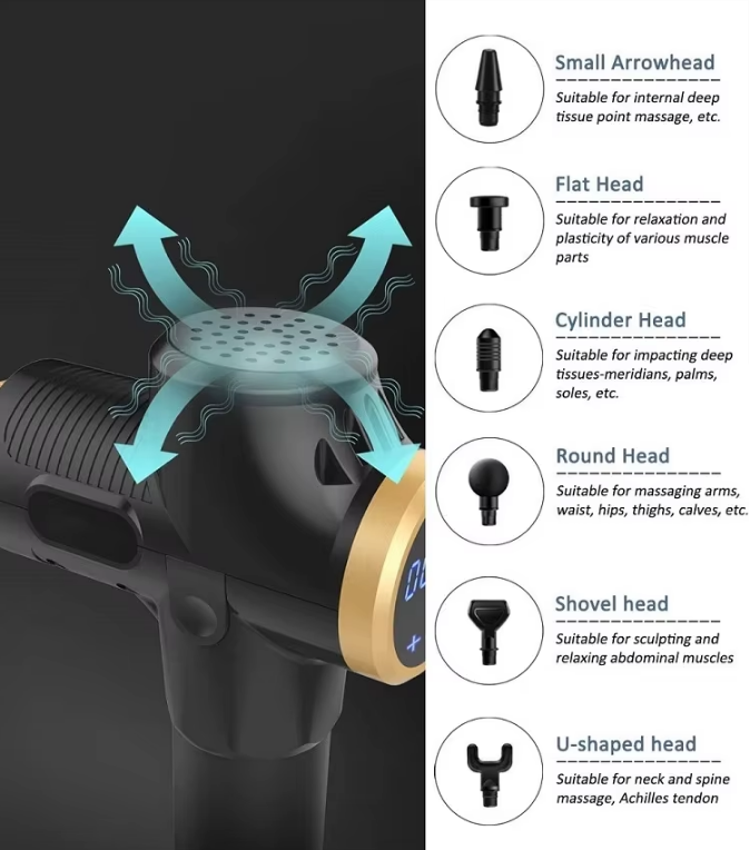 30 speed massage gun JM002 Different Massage Heads