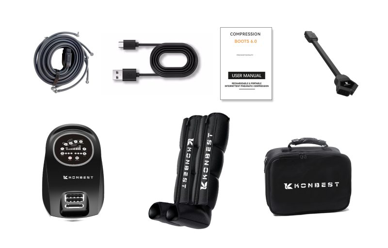 Konbest 9690M Air Compression Boots What's In Box