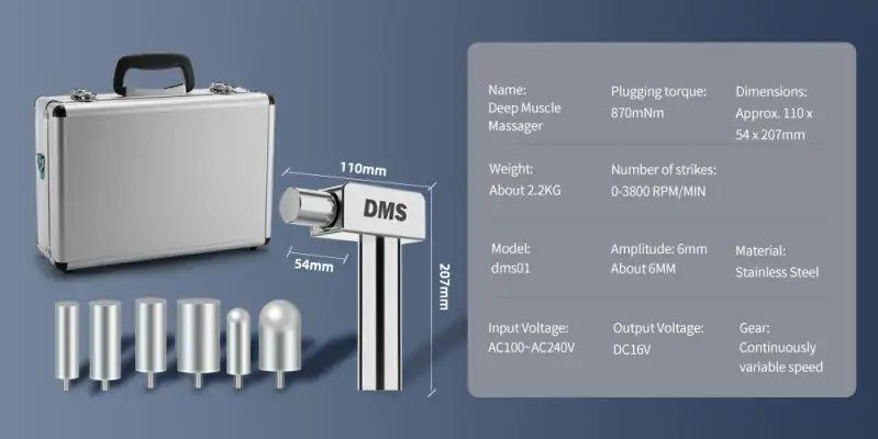 Portable deep tissue massage gun for athletes