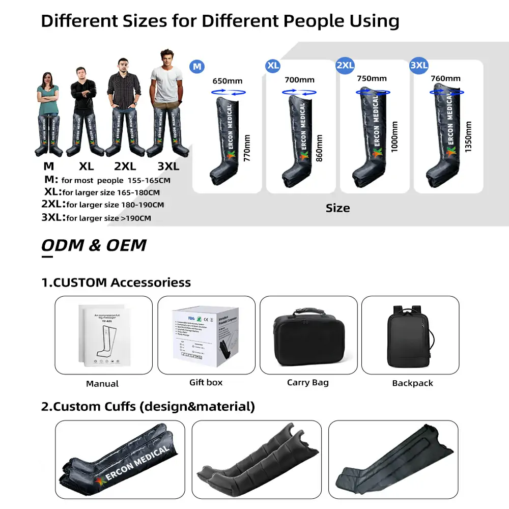 Botas de compresión de piernas ERCON 9690K M2